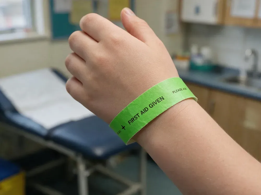 "First Aid Given Today" Wristbands